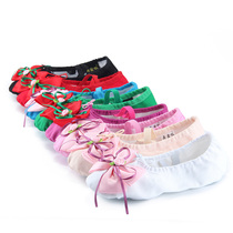 Childrens ballet shoes dance shoes popular red new yoga bodybuilding belly dance practice soft bottom rose butterfly