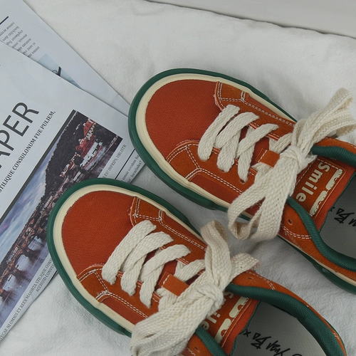 Тканевые эспадрильи для школьников и студентов, универсальные оригинальные эксклюзивные кроссовки для отдыха, цвет «грязный апельсин», коллекция 2023 года