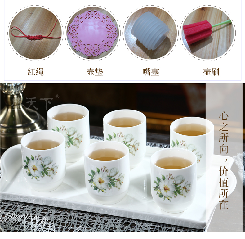 Jingdezhen ceramic teapot large girder pot teapot large - capacity cold filter single pot of cold water kettle CiHu