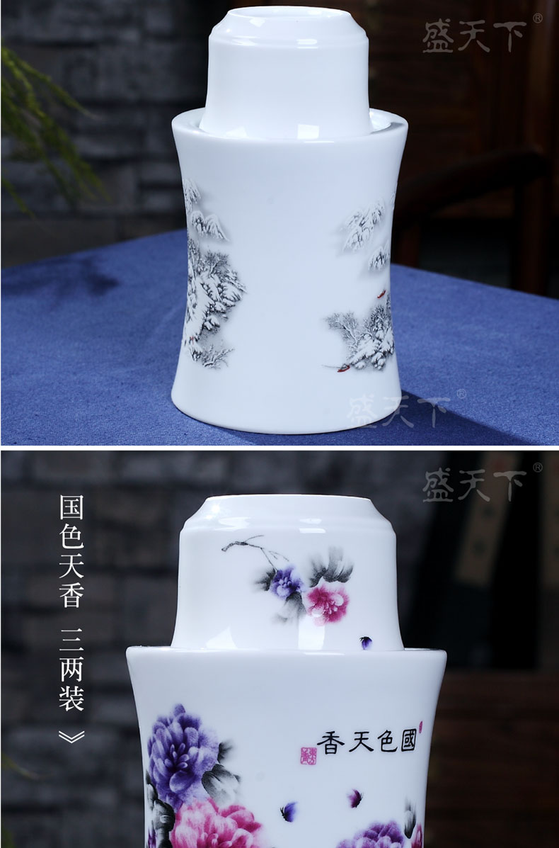 Temperature wine pot hot hip household jingdezhen ceramic wine suits for three two rice wine liquor wine cup of hot Temperature