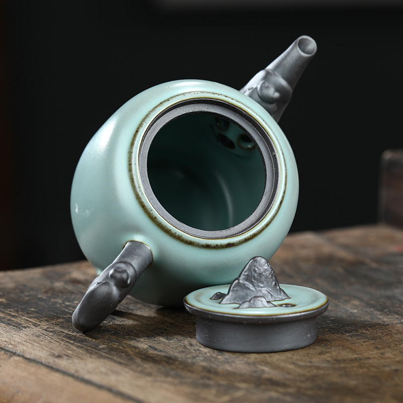 Open the slice your up kung fu tea set ceramic teapot small teapot Chinese style household single pot of belt filter gift box