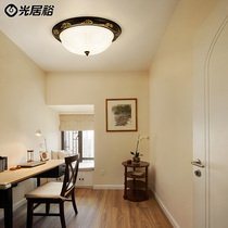  American simple ceiling lamp Wrought iron warm creative aisle lamp Foyer lamp Corridor lamp Study bedroom lamp