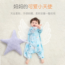 Sleeping bag baby spring and autumn thin gauze Baby children summer four seasons universal cotton gauze anti-kick artifact