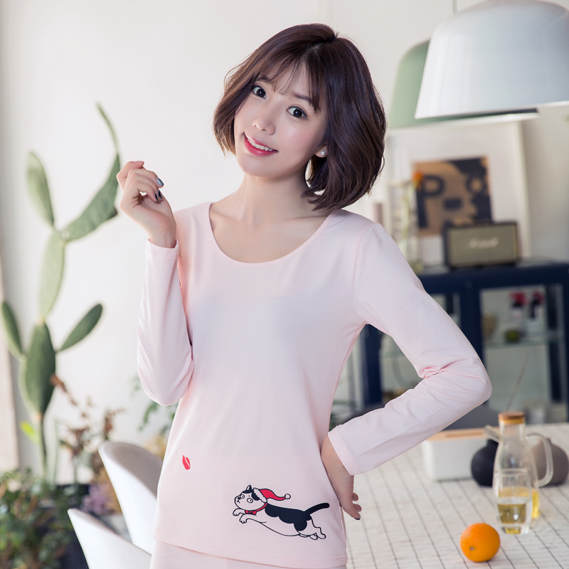 Cặp vợ chồng ấm áp bộ đồ lót mens Womens và cô gái sinh viên quần áo mùa thu mùa thu quần cotton mùa thu và mùa đông mỏng đáy dễ thương.