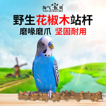 Naughty Baby Tiger Skin Parrot Natural Pepper Brother Big Brother Grinding Claw Bars Bird Station Station Stick Station Bar Station