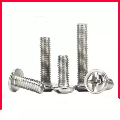 Nickel-plated pan head semi-round head with gasket combination screw with pad cross machine screw M4M5M6 * 5-30