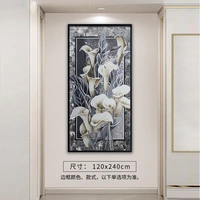 [Дополнительная мраморная версия] Реальная инкрустация 120×240 см, цвет рамы на ваш выбор