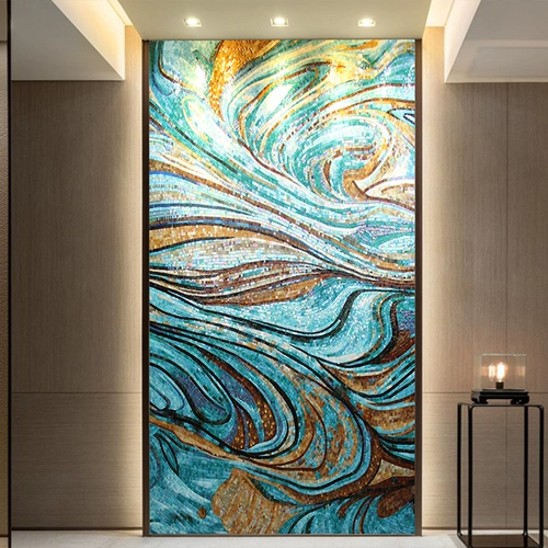 Современная мозаика, инкрустация камня, скандинавский стиль, простой и элегантный дизайн, легкий роскошный стиль