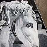 玛雅拼图 Мозаичная плитка-головоломка черно-белая креативная модель комнаты отеля B & B кабинет вход декоративная живопись