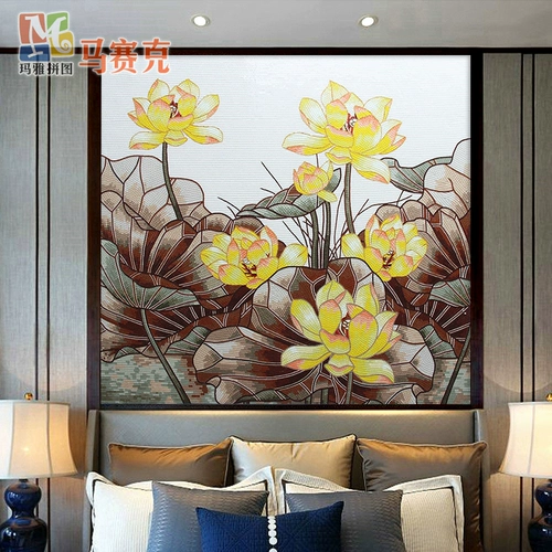 Современный цветок лотоса, головоломка, хрустальная мозаика