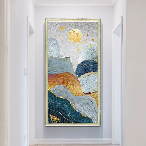 Физическая мозаичная плитка инкрустирована абстрактная ландшафтная декоративная живопись картины настенные живописи в роспись фэн -шуй