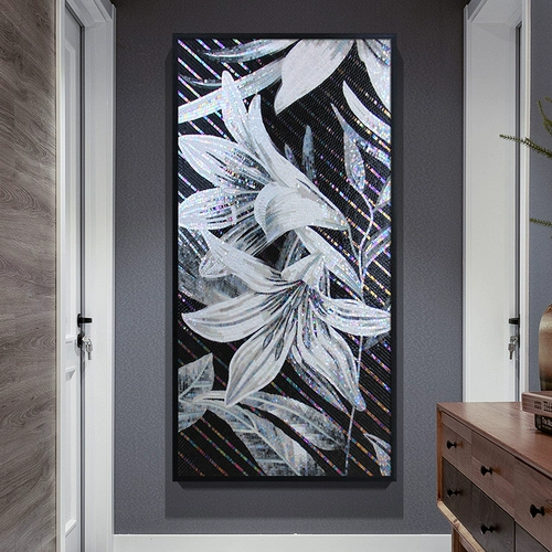 Цветочная мозаика лилия Символическая живопись