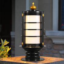 New Chinese column lamp retro landscape garden road beautification courtyard led wall lamp outdoor door column lamp custom-made