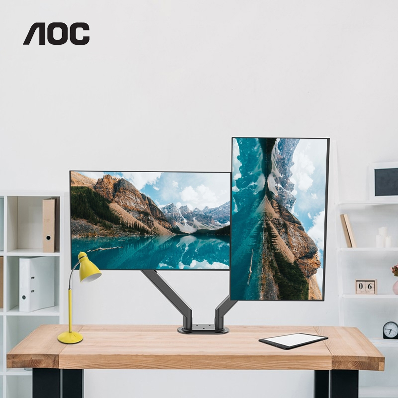 [USD 180.35] AOC Dual Screen Monitor Holder Rotating Desktop Lifting