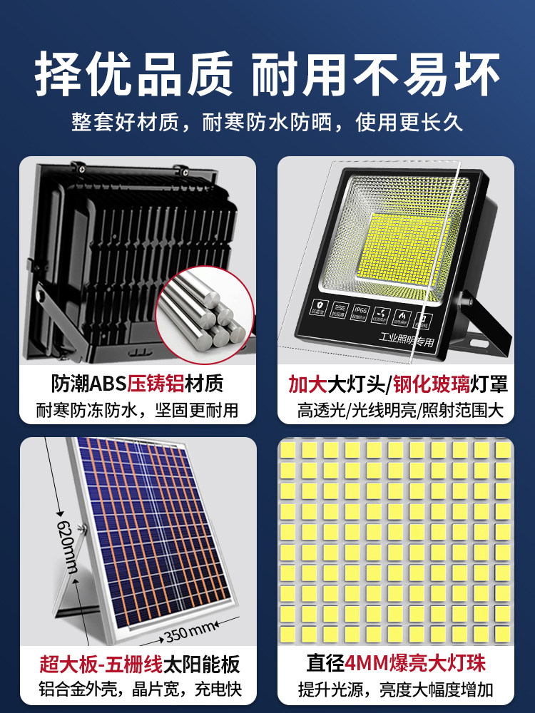 2025 New Solar Outdoor Lights, Garden Lights, Indoor and Outdoor Dual-Use, High-Power Induction Waterproof Lighting Street Lights