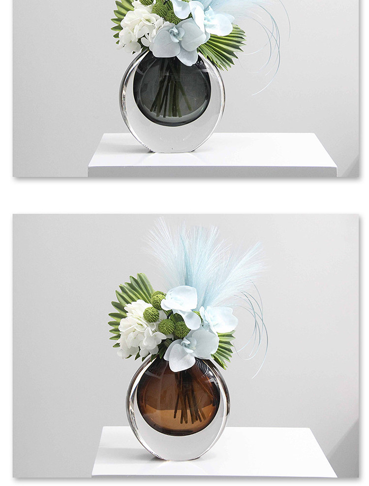 Минималистский и роскошный high-end дух красивый толстая качество воды кристалл стекло ваза искусство стекло цветок гостиная рабочий стол декоративный украшение    