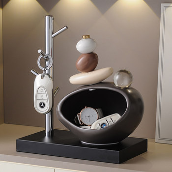 Shilai run decorations, entrance key storage ornaments, entrance door storage rack, large living room high-end creative