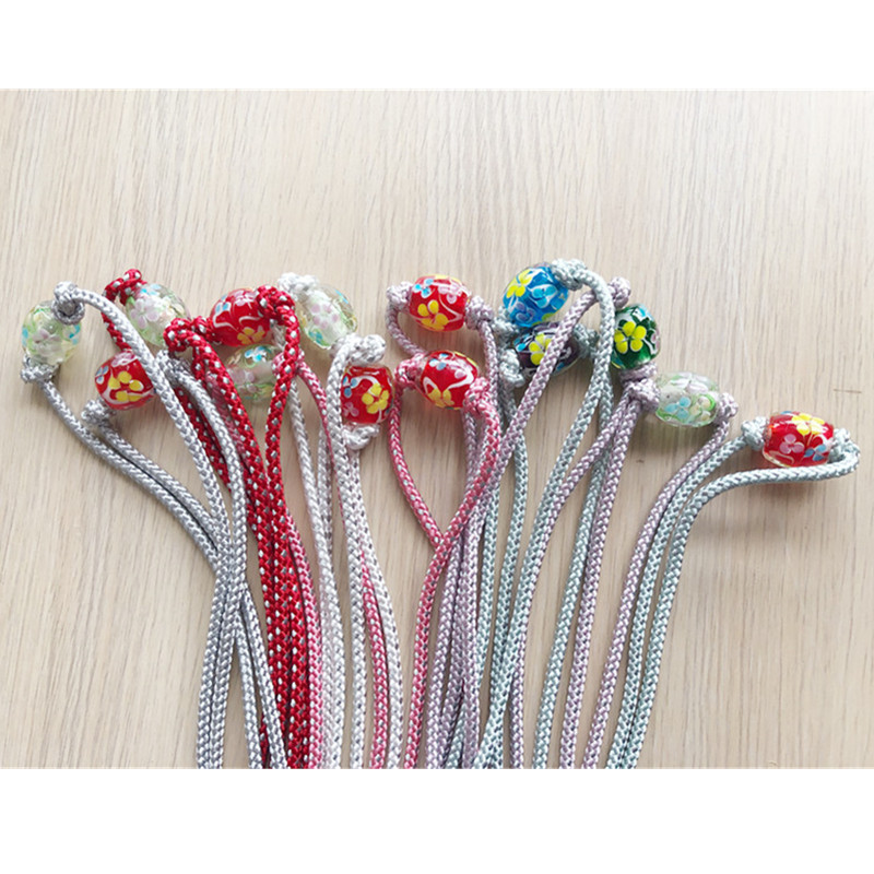 The Japan-train opening of the glazed bead woven rope with the connective tissue