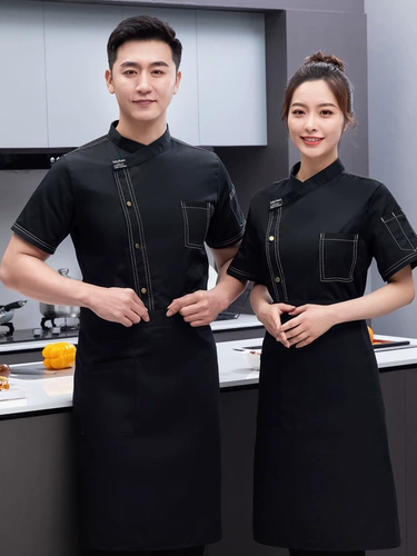 Шеф-повара Рабочая одежда мужская женская летняя летняя летняя дышащая
