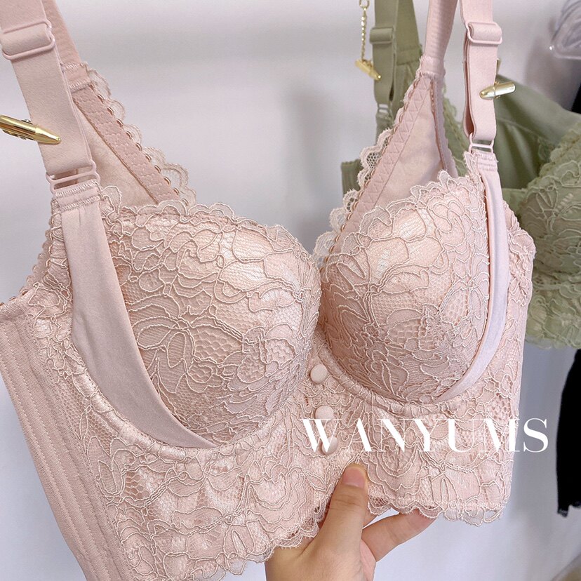 Beauty salon with five row adjusted breast breast gathering flat back cup soft steel ring anti-dropping chest