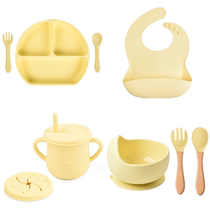 4 6 8PCS Baby Soft Silicone Bib Dinner Plate Suction Cup Bow