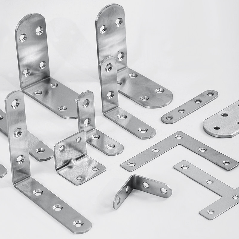 Stainless steel angular code 90-degree right angle fixer L type triangular iron T type bracket laminate furniture fixed connecting piece