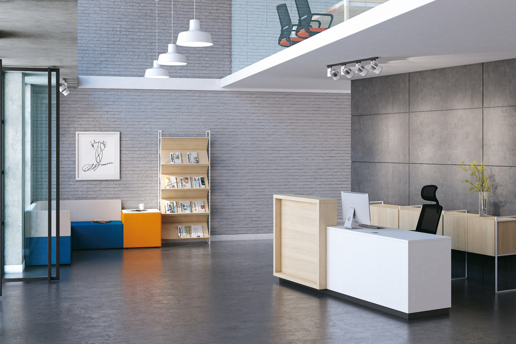 Fashion Front Desk Reception Desk Brief Modern Cashier Counter Greeting Bento Front Cabinet Atmospheric Consultation Desk Custom Foreground Plate