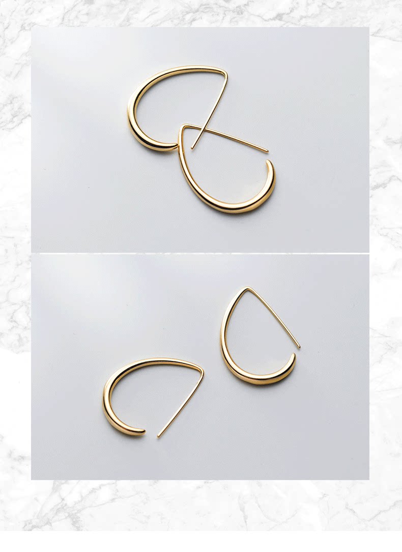 S925 Silver Forest-Style Teardrop Earrings
