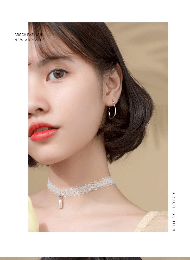 S925 Silver Forest-Style Teardrop Earrings