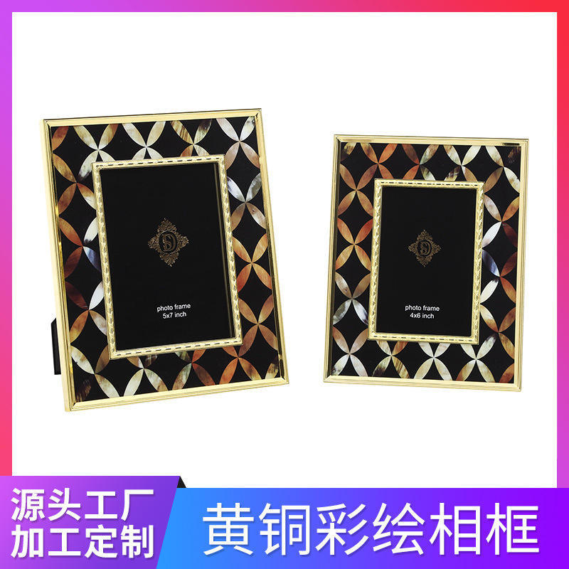 Factory Direct Sales of Nordic Light Luxury Brass Painted Photo Frames with Glass for Model Rooms and High-End Hotel Brass Photo Frames Factory Direct Sales of Nordic Light Luxury Brass Painted Photo Frames with Glass for Model Rooms and High-End Hotel Brass Photo Frames