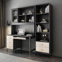 Nordic computer desk simple bedroom corner desk bookshelf integrated table modern home notebook with cabinet writing desk