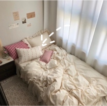 Ins with the same floral pillowcase cute girl heart fafa pillowcase cotton cotton single pillowcase 48*74