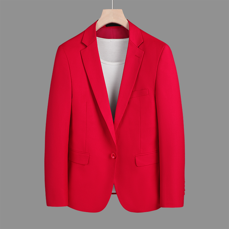 Casual Blazer for Men, Spring New Style, Business Slim Fit, Large Size Casual Jacket, Single Piece Red Suit Top