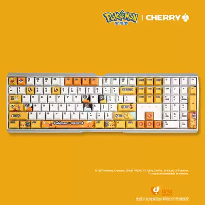 CHERRY CHERRY 3 0s Pokemon Pikachu Tanabata gift custom keyboard red shaft black shaft Green shaft tea shaft