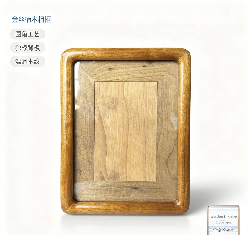 Photo Frame, Golden Nanmu Wood Photo Stand, Display Stand Photo Frame, Golden Nanmu Wood Photo Stand, Display Stand