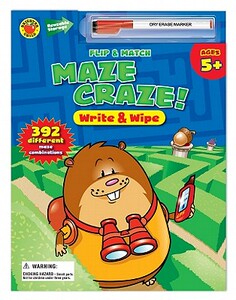 【预售】Flip & Match Maze Craze! Write & Wipe [With Dry
