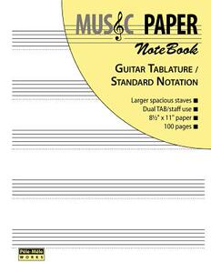 【预售】Music Paper Notebook - Guitar Tablature / Standard