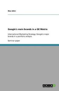 【预售】Google’s Main Brands in a GE Matrix
