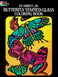 【预售】Butterfly Stained Glass Coloring Book