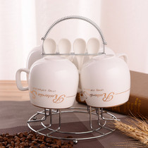 Ceramic Marc cup Phnom Penh Bone Porcelain Coffee Cup Suit 4 Racks Creative Milk Cup Cute Breakfast Cup Water Cup