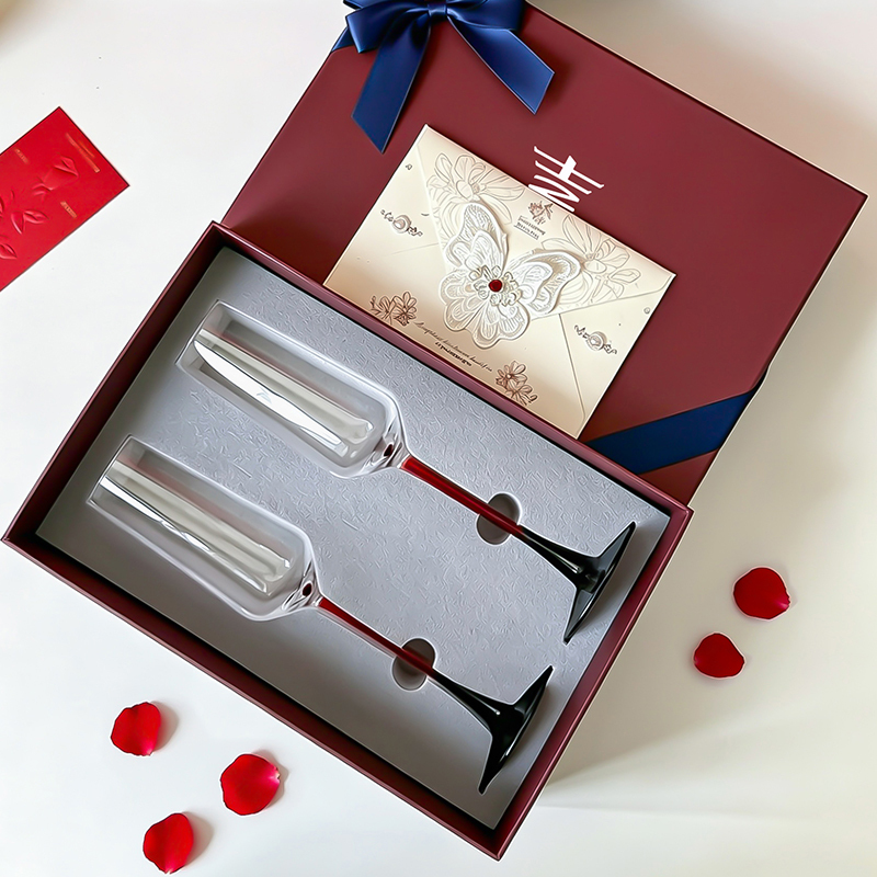 Xishi European-Style Champagne Glass Set Creative Crystal Glass Tall Dessert Wine Glasses Pair of Sparkling Wine Glasses 2 Gift Boxes Xishi European-Style Champagne Glass Set Creative Crystal Glass Tall Dessert Wine Glasses Pair of Sparkling Wine Glasses 2 Gift Boxes