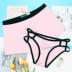 Đồ lót cặp vợ chồng Cotton sáng tạo đơn giản nam boxer nữ tam giác cotton cá tính 裆 Quần 2 tải đồ lót Cặp đôi