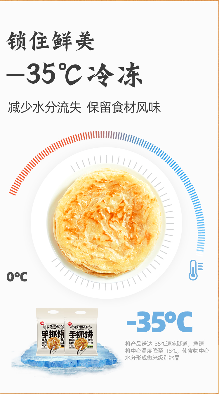思念 手抓饼家 葱油饼 720个3袋 共24片 图12