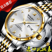 Warrenwo watch mens automatic mechanical watch new fashion ultra-thin luminous waterproof mens watch business preferred