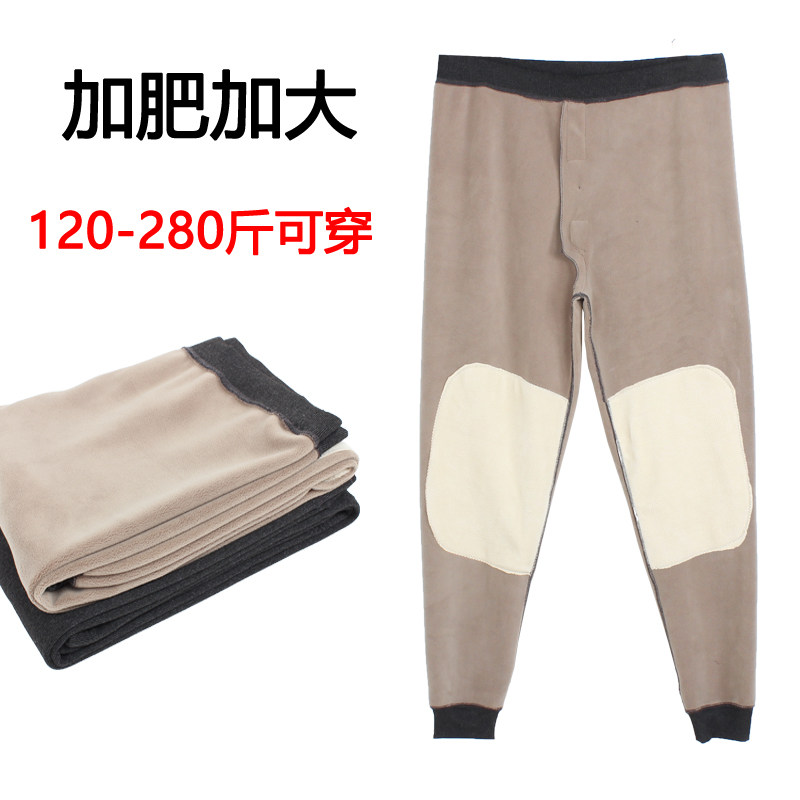 Men's Tete Body Gattening Warm Pants Plus Suede Thickening Heating Large Size Loose Wool Suede Protective Kneecap Cotton Pants With Thick Suede Pants