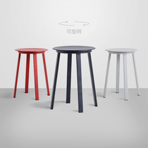 Nordic Rotating Stool Net Red Metal Short Stool Home Dining Chair Modern Minima Creative Casual Chair Book Table And Chairs Makeup Chair