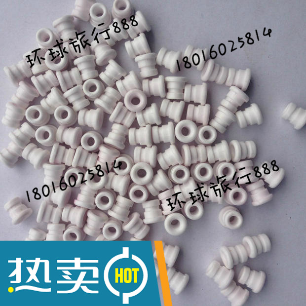 Ceramic porcelain eye threading through the wire hole wear-resistant reed porcelain eye outer diameter 8 height 10 hole 4mm slotted porcelain eye