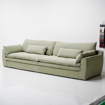 Baiyu laili detachable cotton and linen fabric hugging sofa