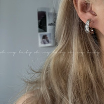 oh my baby textured c-shaped ear studs ear clips without ear holes can be worn simple cold wind everyday commuting all-match