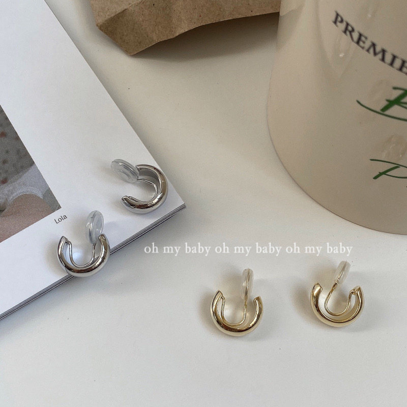 Half-round mosquito coil ear clip without ear holes